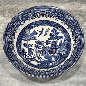 Churchill England Blue Willow Coupe Cereal Bowl